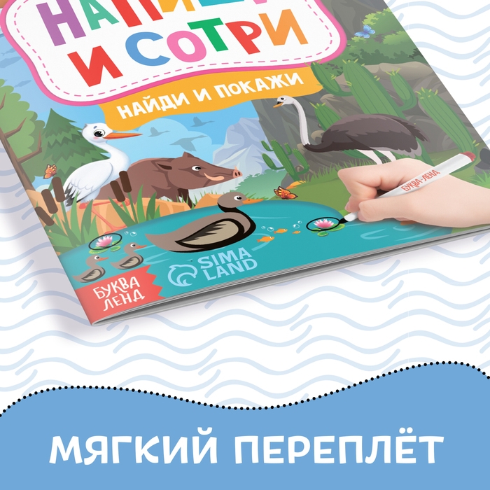 Книжка с маркером «Пиши-стирай. Найди и покажи», 12 стр. Книжка с маркером «Пиши-стирай. Найди и покажи», 12 стр.