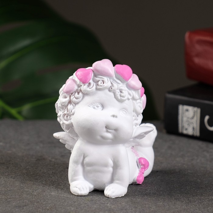 Фигура "Ангел лежит ручки в пол" 7х5х7см