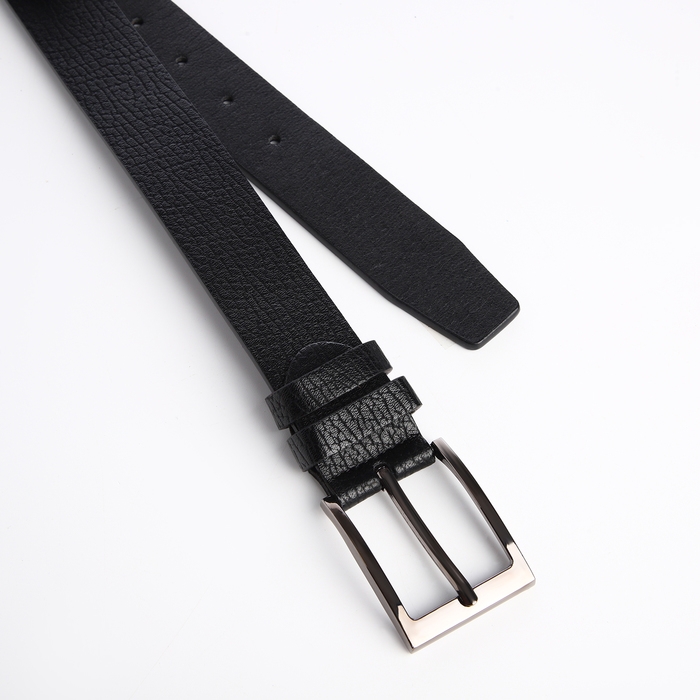 Ремень мужской, ширина 3,5 см, винт, пряжка металл, цвет чёрный Ремень мужской, ширина 3,5 см, винт, пряжка металл, цвет чёрный