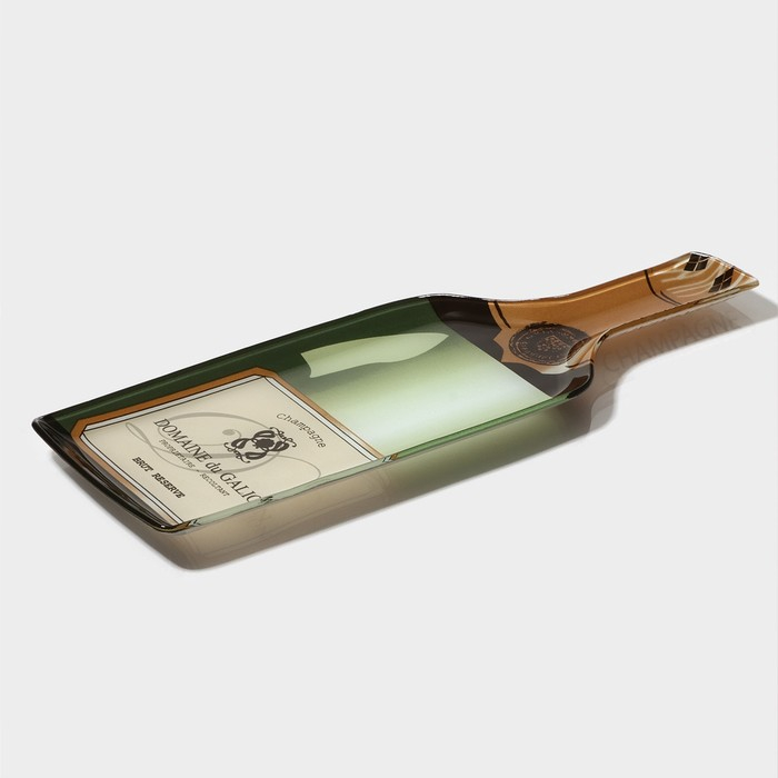 Блюдо стеклянное сервировочное Доляна «Игристое», 34,5×11,5×1,5 см Блюдо стеклянное сервировочное Доляна «Игристое», 34,5×11,5×1,5 см