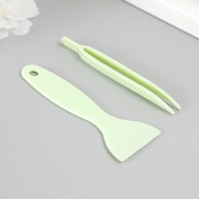 Наклейка пластик "Яркие надписи" МИКС набор 6 листов, лопатка и пинцет 15,5х13 см