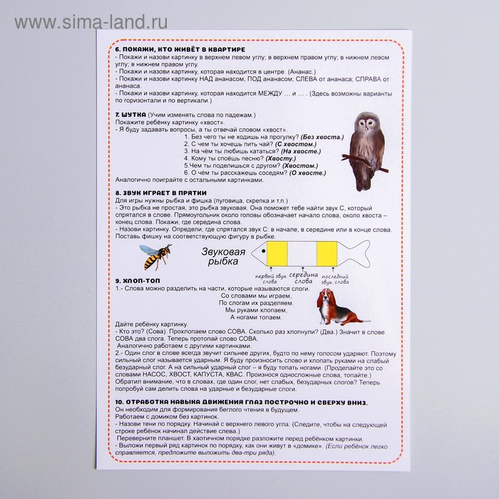 Теневое лото на звук: С Теневое лото на звук: С