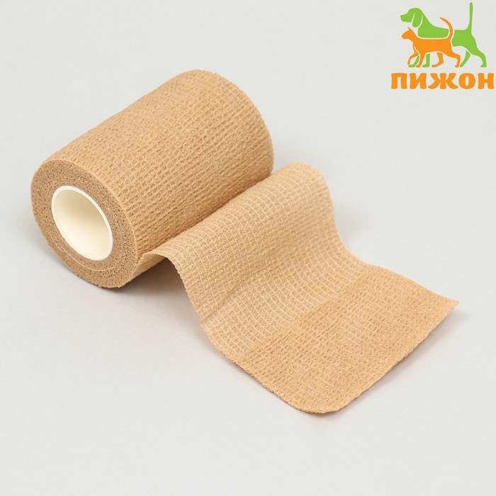 Бинт самофиксирующийся с горькой пропиткой, 7,5 см, макс. растяжимость 4,5 м, бежевый Бинт самофиксирующийся с горькой пропиткой, 7,5 см, макс. растяжимость 4,5 м, бежевый