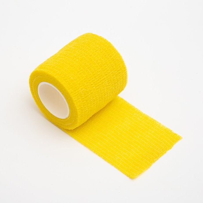 Бинт самофиксирующийся, 5 см, макс. растяжимость 4,5 м, жёлтый Бинт самофиксирующийся, 5 см, макс. растяжимость 4,5 м, жёлтый