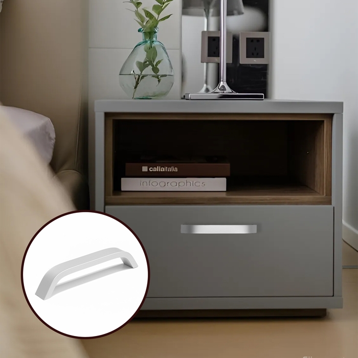 Ручка-скоба ТУНДРА РС109, м/о 128 мм, цвет матовый хром