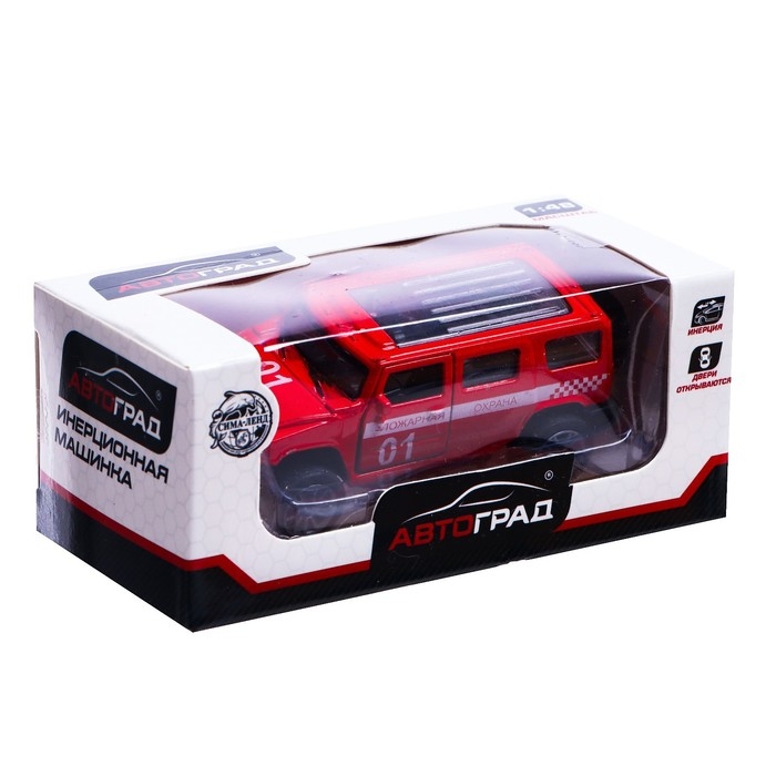 Машина металлическая «Пожарная служба», 1:48, инерция, открываются двери, цвет красный Машина металлическая «Пожарная служба», 1:48, инерция, открываются двери, цвет красный