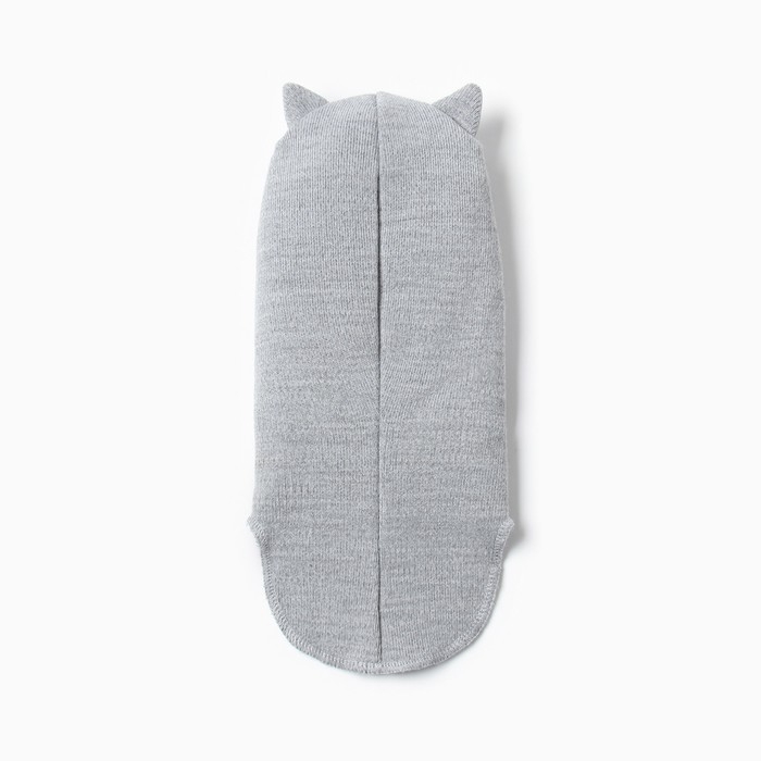 Шапка-шлем детский, цвет серый, размер 50-54