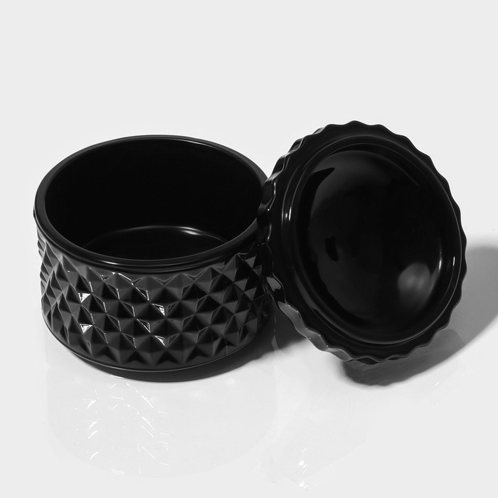 Сахарница стеклянная Доляна «Малифисента», 130 мл, 8,5×10см, цвет чёрный Сахарница стеклянная Доляна «Малифисента», 130 мл, 8,5×10см, цвет чёрный