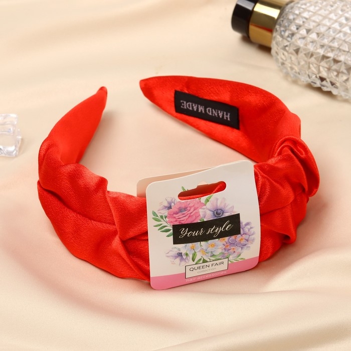 Ободок для волос Ободок для волос "Юнона" классика, 5 см, красный