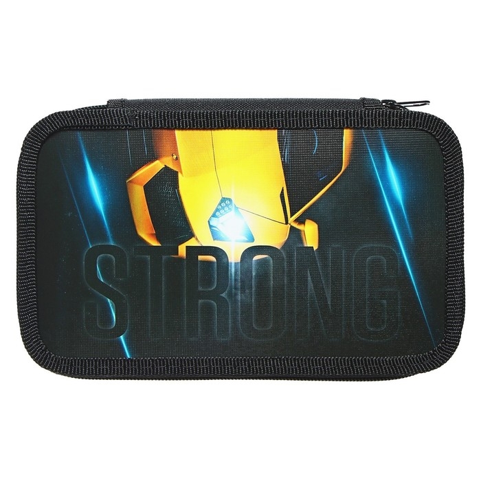 Пенал 2 секции, 125 х 205 мм, с наполнением 23 предмета, Calligrata Пенал 2 секции, 125 х 205 мм, с наполнением 23 предмета, Calligrata "Тачка желтая" ламинированный картон, 30П26/2/set