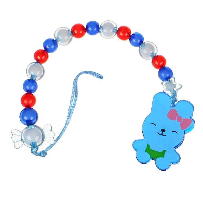 Держатель для соски - пустышки «Зайка», цвет синий Держатель для соски - пустышки «Зайка», цвет синий