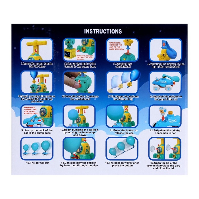 Набор машинок на воздушном шаре Balloon Car, со станцией запуска Набор машинок на воздушном шаре Balloon Car, со станцией запуска