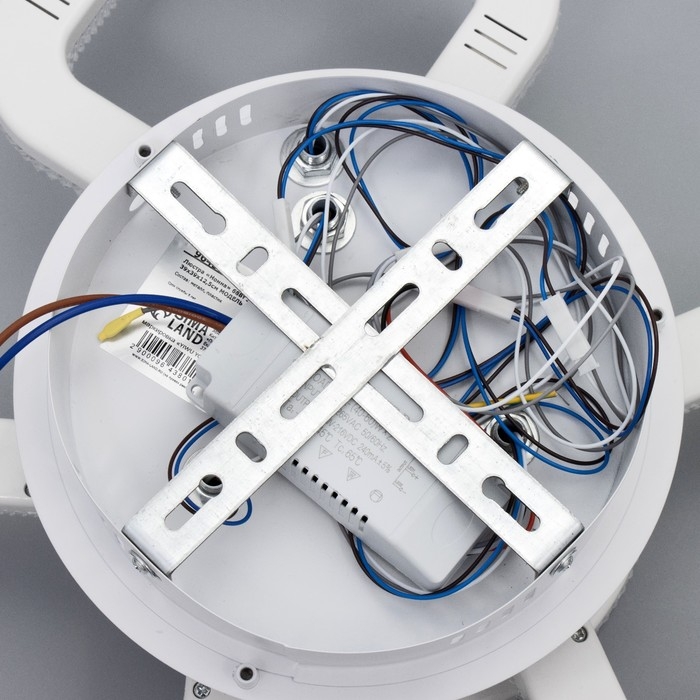 Люстра с ПДУ Люстра с ПДУ "Нонна" LED 68Вт 3000-6000Вт белый 39х39х12,5см BayerLux