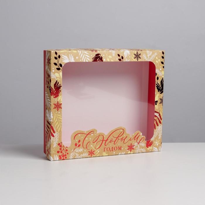 Коробка подарочная новогодняя складная «Farina», 23.5 х 20.5 х 5.5 см, Новый год Коробка подарочная новогодняя складная «Farina», 23.5 х 20.5 х 5.5 см, Новый год