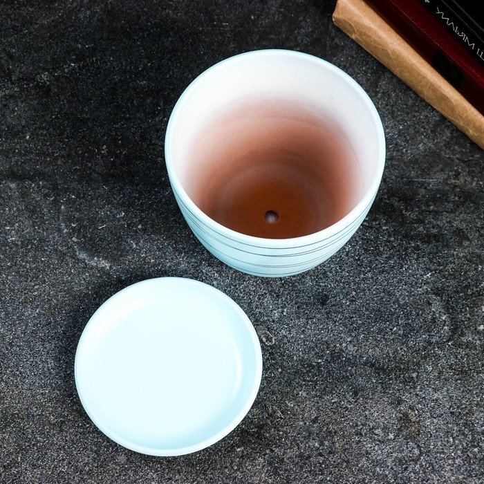 Горшок цветочный Горшок цветочный "Магнолия" голубой, 1,4 л