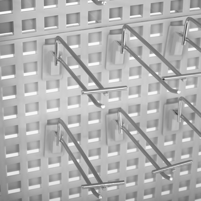 Стойка «Queen Fair» брендированная (+25 крючков), 43×32,5×198,5 см, шаг 25мм, цвет серый