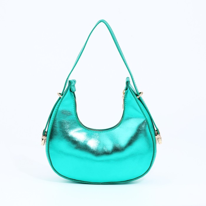 Сумка-багет на молнии, цвет зелёный Сумка-багет на молнии, цвет зелёный