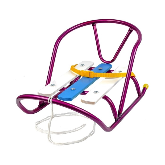 Кукольные санки, металлический каркас, цвет амарантовый Кукольные санки, металлический каркас, цвет амарантовый