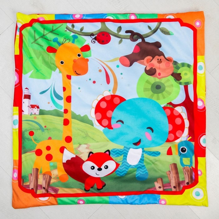 Развивающий коврик с дугами «Слоник и друзья», квадратный, Крошка Я Развивающий коврик с дугами «Слоник и друзья», квадратный, Крошка Я