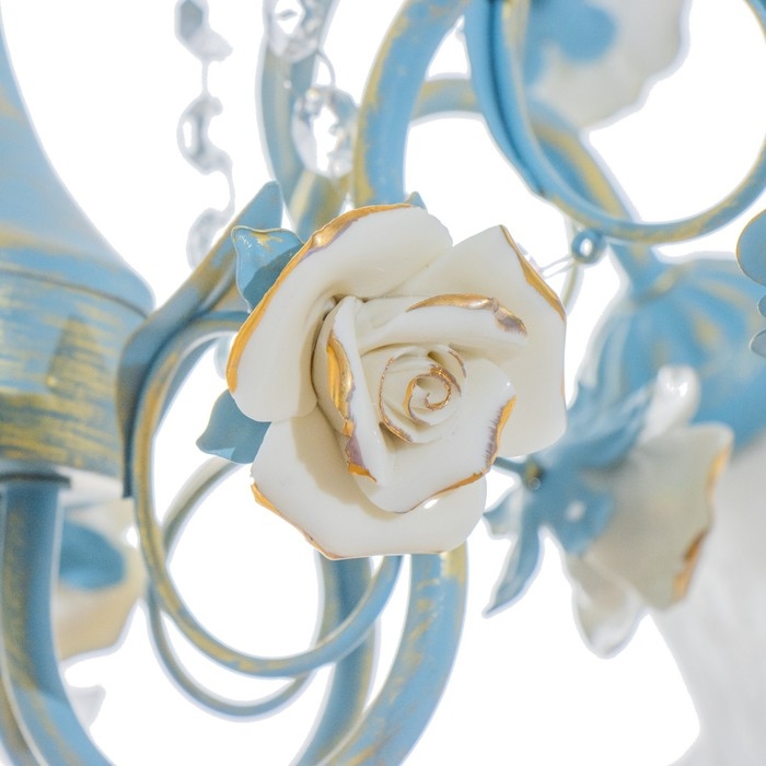 Люстра Люстра "Лиана" 5хЕ27 40Вт синий 45х45х40-90 см BayerLux