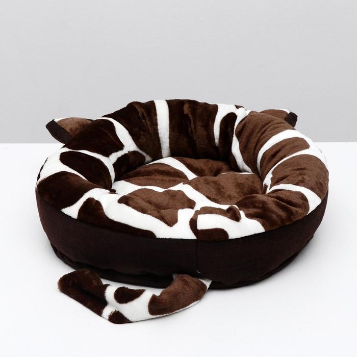 Лежанка Perseiline ЛМ-10 45 x 45 x 12 см, с хвостом и ушками, микс цветов Лежанка Perseiline ЛМ-10 45 x 45 x 12 см, с хвостом и ушками, микс цветов