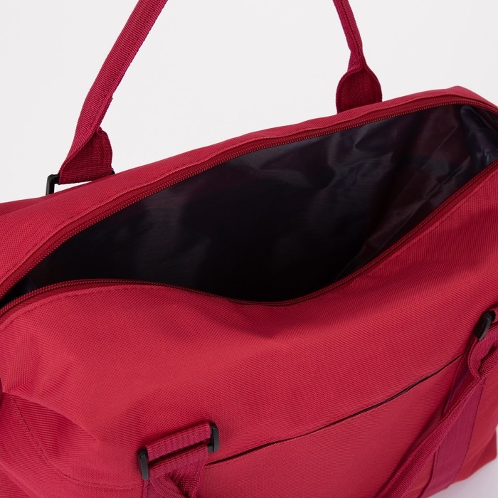 Сумка дорожная на молнии, наружный карман, цвет красный Сумка дорожная на молнии, наружный карман, цвет красный