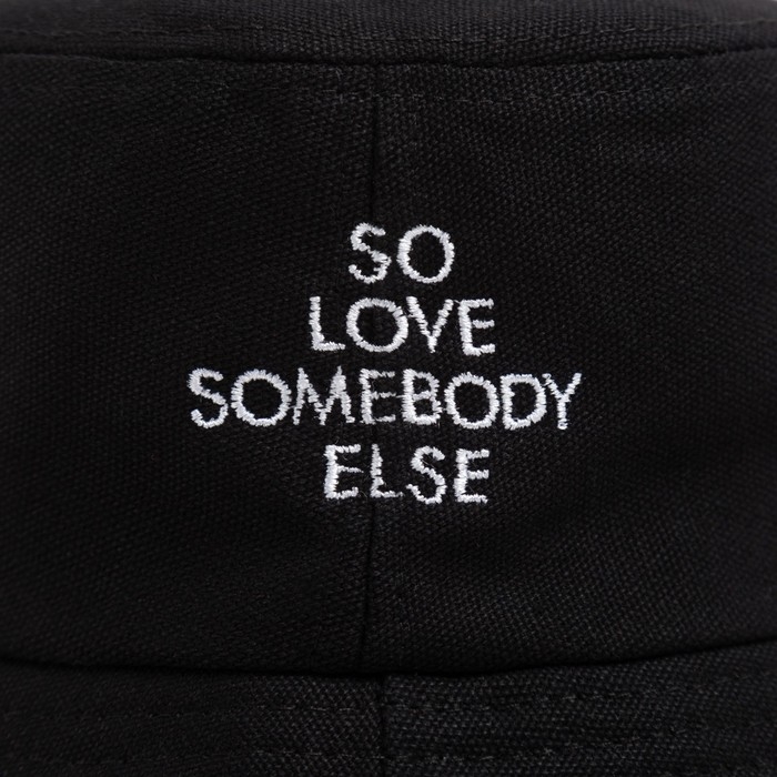 Панама MINAKU с надписью, цвет чёрный, размер 56-58 Панама MINAKU с надписью, цвет чёрный, размер 56-58