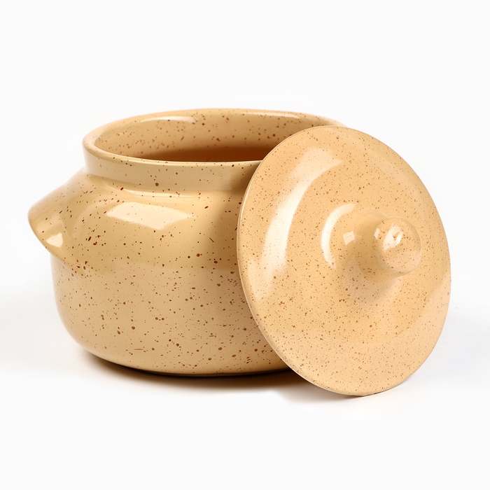 Горшок керамический для запекания  Горшок керамический для запекания "Новарусса №5" 0,5л / 14х12см, каракум