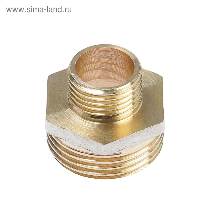 Ниппель OTMO, 1"x1/2", наружная/наружная резьба, никелированная латунь