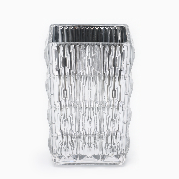 Ваза для цветов «Монарда» из стекла, серебро 25×13,5×9,5 см Ваза для цветов «Монарда» из стекла, серебро 25×13,5×9,5 см