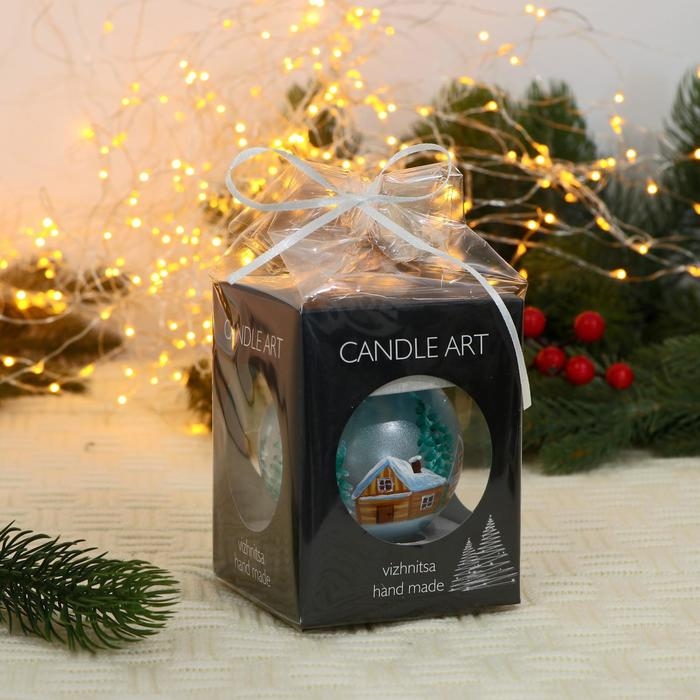 Ёлочный шар d-8 см Ёлочный шар d-8 см "Зимняя деревушка" ручная роспись, микс