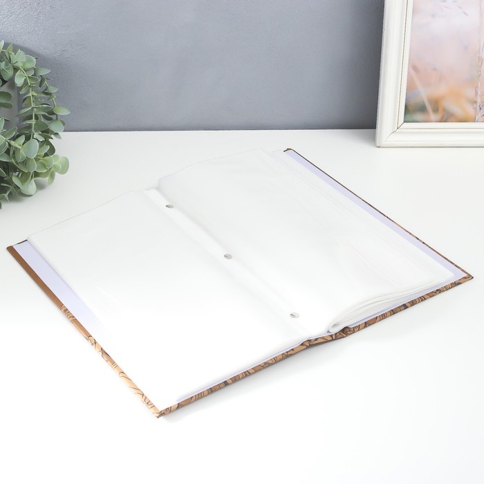 Фотоальбом на 300 фото 10х15 см  Фотоальбом на 300 фото 10х15 см "Полевые цветы" крафт 33,5х17,5х5 см