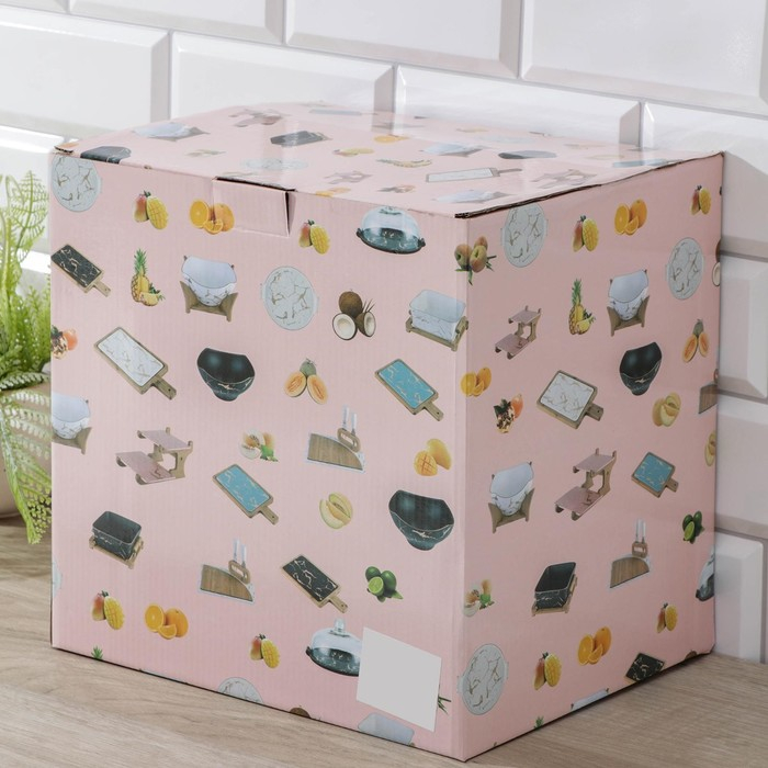 Блюдо керамическое с крышкой-клош для десертов Valencia, 31×28×19 см, цвет белый