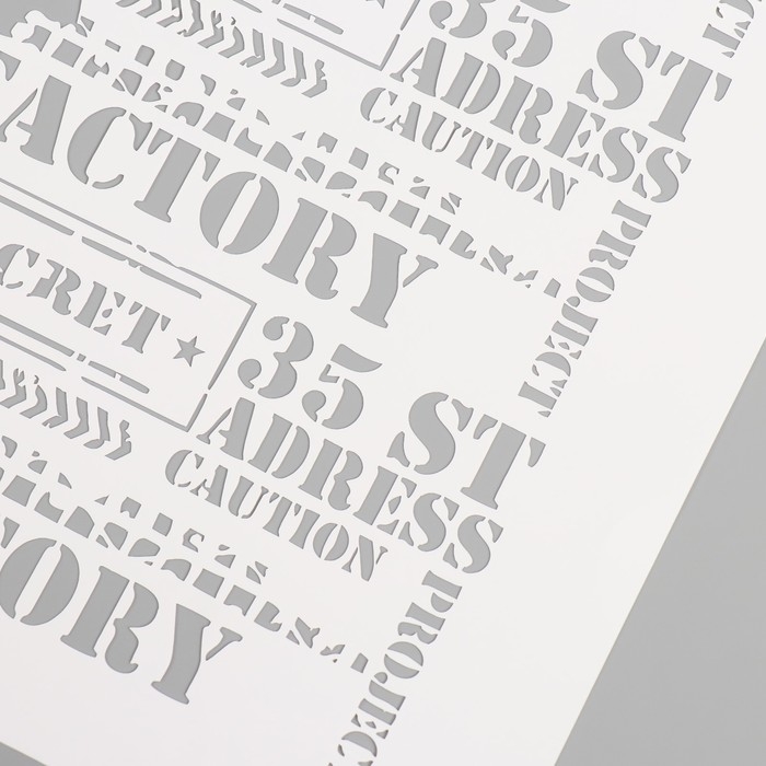Трафарет пластиковый Трафарет пластиковый "Factory", 22х31 см