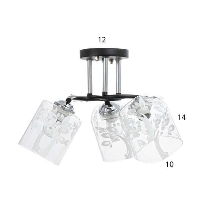 Люстра Люстра "Ариса" 3хЕ27 40Вт чёрный 50х50х27 см BayerLux