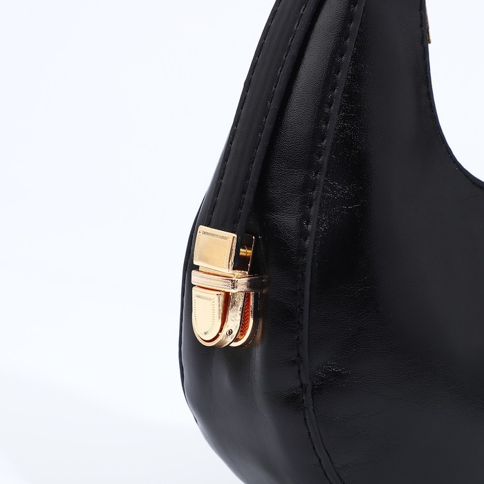 Сумка-багет на молнии, цвет чёрный Сумка-багет на молнии, цвет чёрный