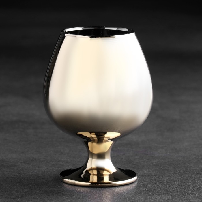 Бокал для коньяка Бокал для коньяка "Непробиваемый. Золотой", с пулей, 390 мл