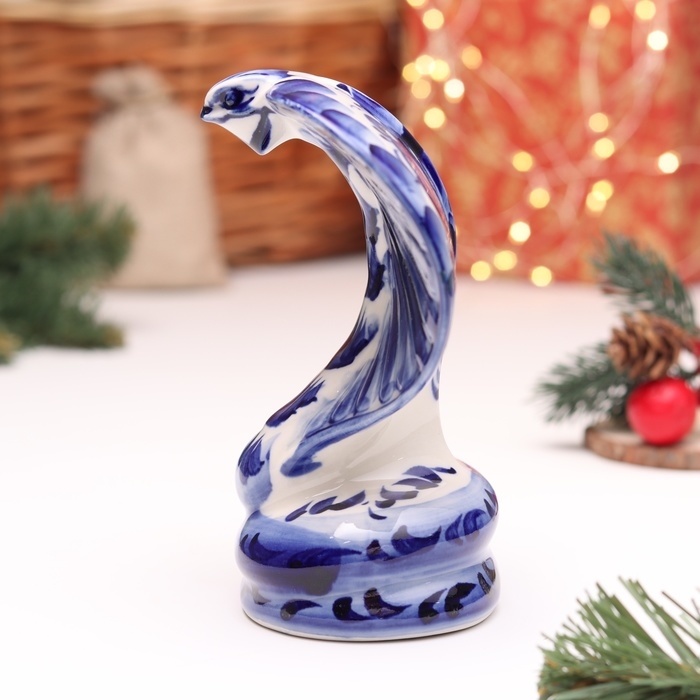 Сувенир Сувенир "Змея", №1, гжель, 14 см