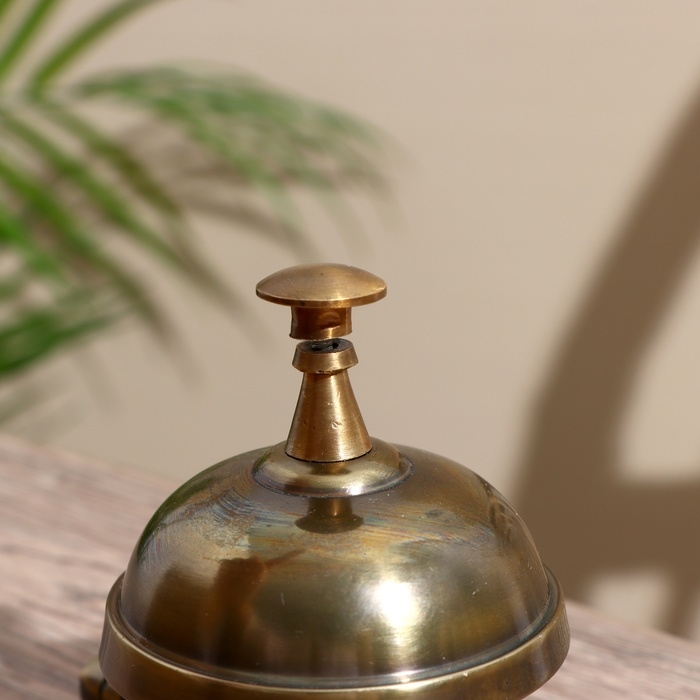 Настольный звонок  Настольный звонок "Штурвал" латунь 11,5 см