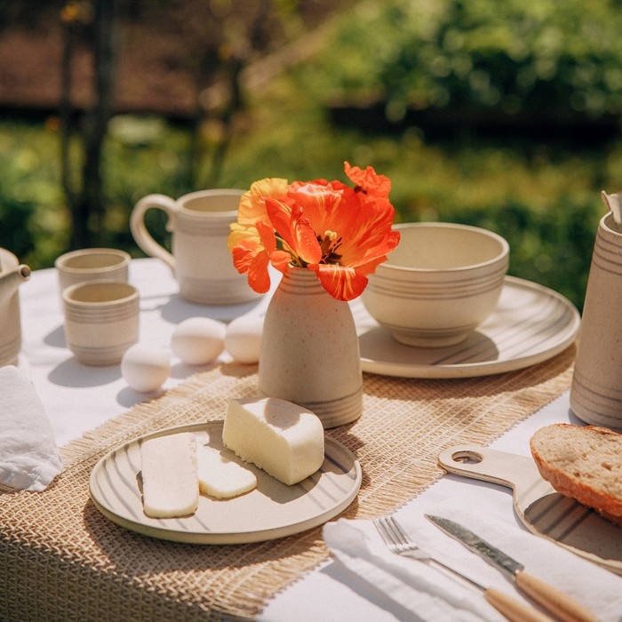 Тарелка керамическая SL Home «Райяс», d=21 см, цвет бежевый Тарелка керамическая SL Home «Райяс», d=21 см, цвет бежевый