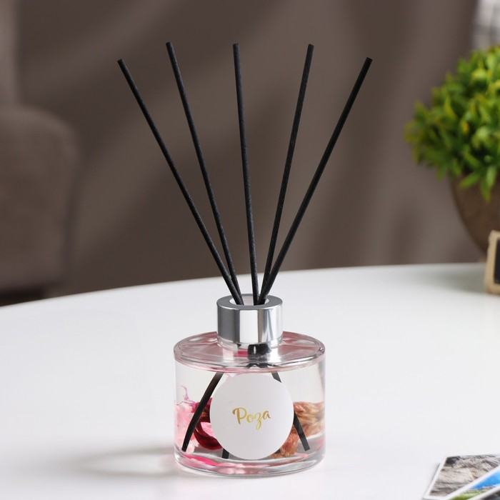 Диффузор ароматический с наполнителем "Интерьерный", 120 мл, роза, "Богатство Аромата"