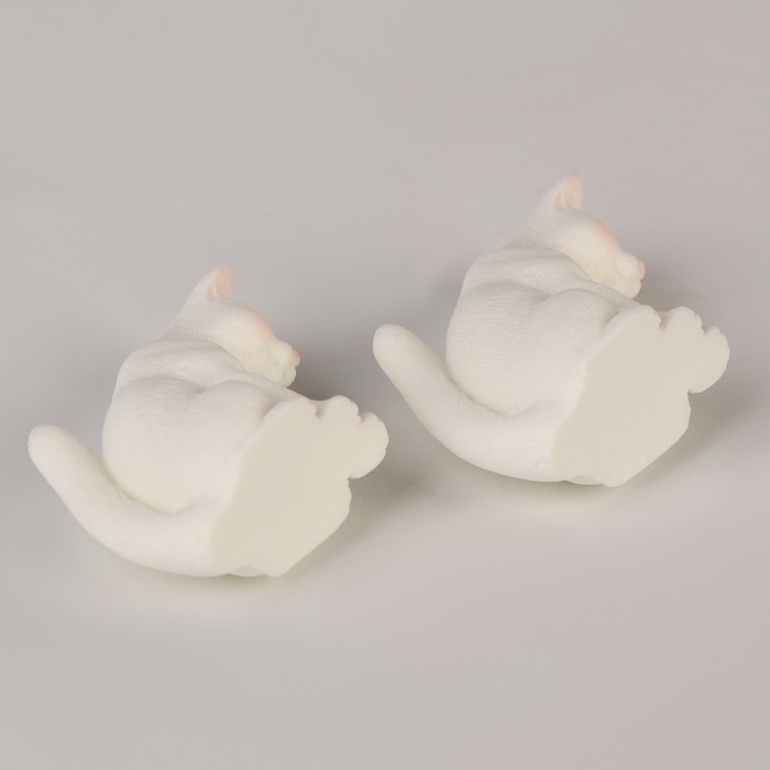 Миниатюра кукольная «Котик», набор 2 шт., размер 1 шт. — 2 × 3,5 × 3 см