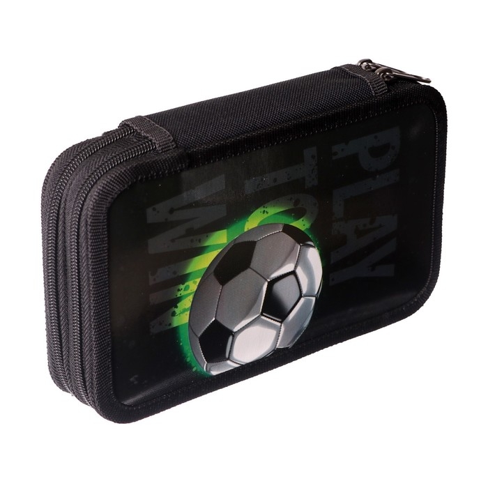 Пенал 2 секции, 125 х 205 мм, с наполнением 23 предмета, Calligrata Пенал 2 секции, 125 х 205 мм, с наполнением 23 предмета, Calligrata "Футбол" ламинированный картон, 30П26/2/set