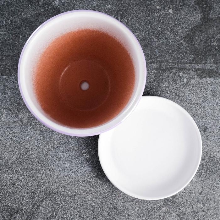 Горшок цветочный Акварель фиолет 1 л Горшок цветочный Акварель фиолет 1 л