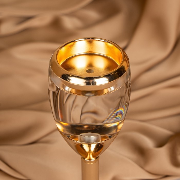 Подсвечник металл, стекло на 1 свечу «Безмятежность» цвет золото 11 х 11 х 21 см Подсвечник металл, стекло на 1 свечу «Безмятежность» цвет золото 11 х 11 х 21 см