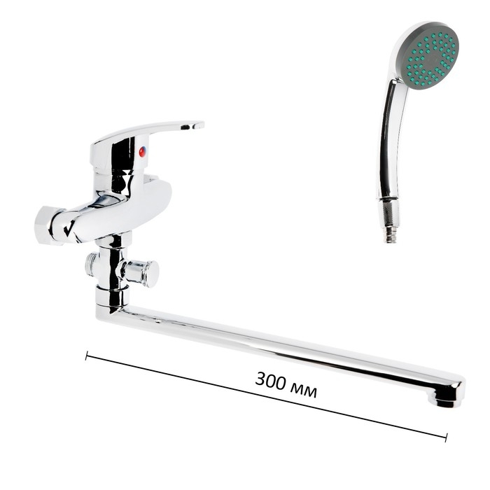 Смеситель для ванны ROEGEN RC100A, однорычажный, с душевым набором, цинк, хром Смеситель для ванны ROEGEN RC100A, однорычажный, с душевым набором, цинк, хром