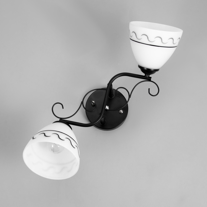 Люстра Люстра "Аврора" 2хЕ27 40Вт черный 48х26 см