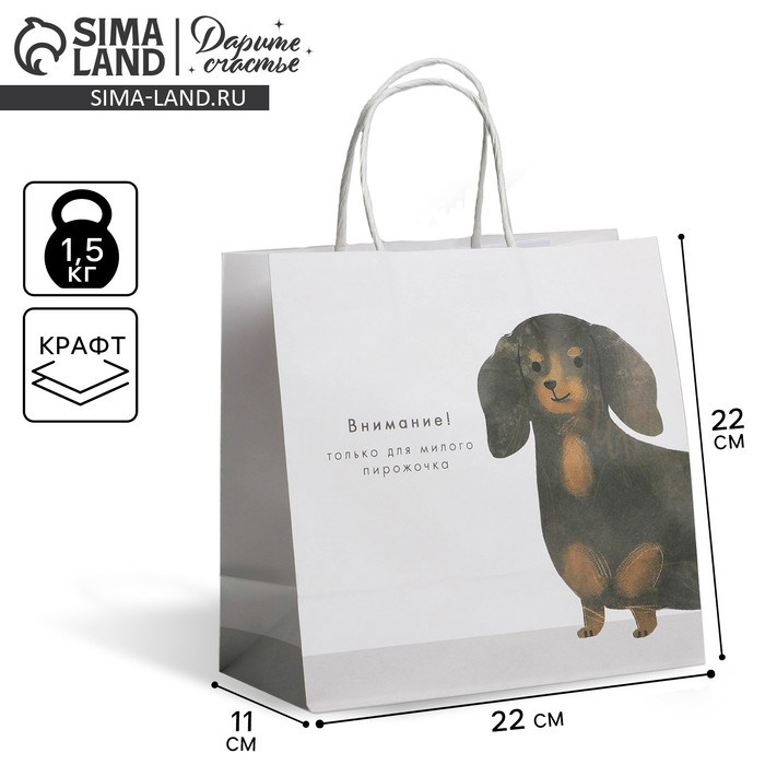 Пакет подарочный, упаковка, «Пирожочек», 22 х 22 х 11 см Пакет подарочный, упаковка, «Пирожочек», 22 х 22 х 11 см