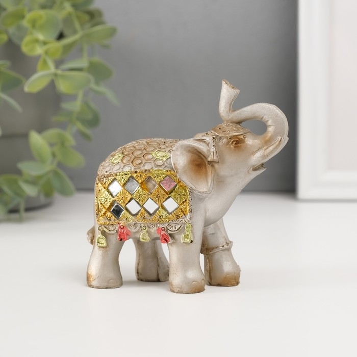 Сувенир полистоун зеркальные вставки (набор 7 шт) Сувенир полистоун зеркальные вставки (набор 7 шт) "Стадо слонов"11, 10, 8,5, 8, 7, 6,3;5,3см