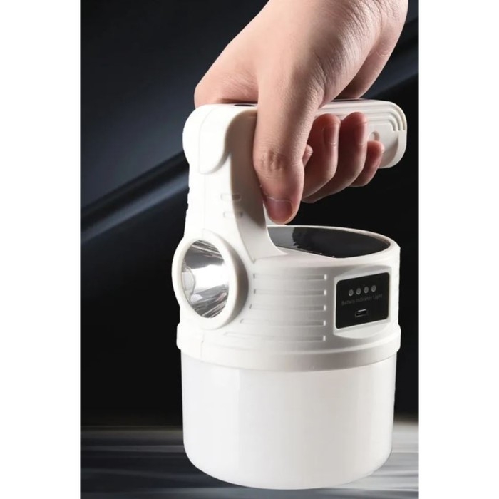 Фонарь кемпинговый аккумуляторный, 5 Вт, 800 лм, 1200 мАч, 3.7 В, 24 LED,  солнечная батарея Фонарь кемпинговый аккумуляторный, 5 Вт, 800 лм, 1200 мАч, 3.7 В, 24 LED,  солнечная батарея